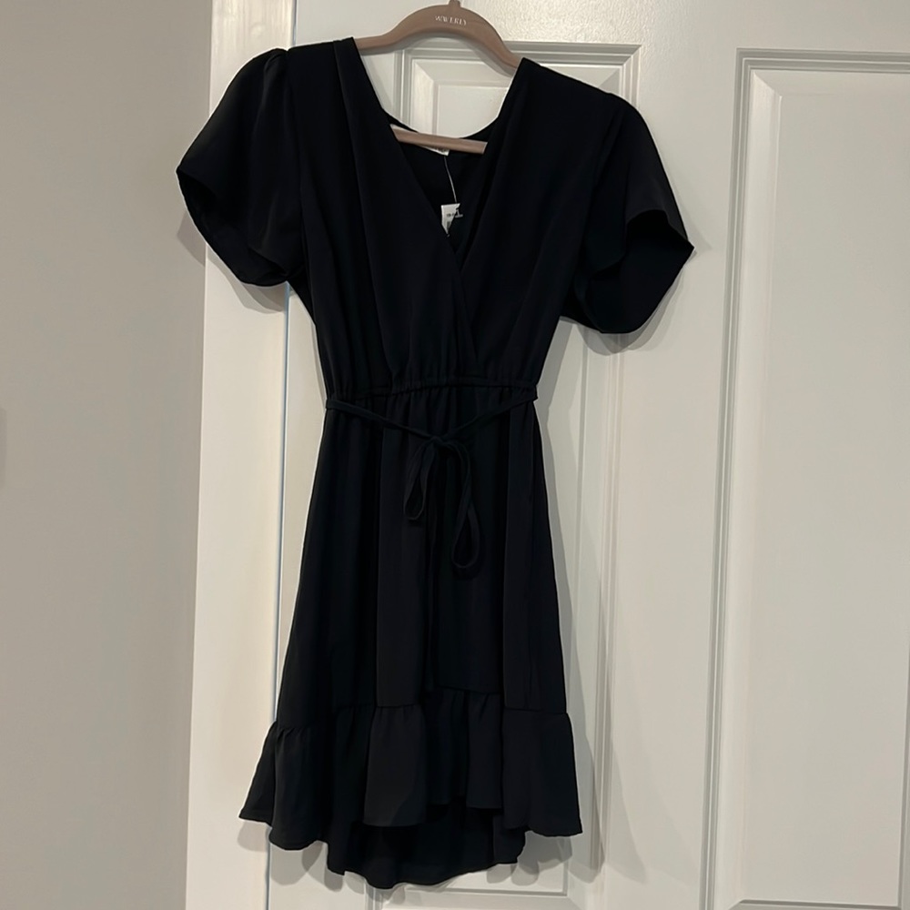 Black mini dress